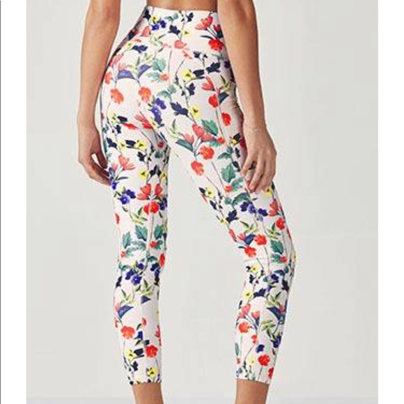 fabletics white floral leggings